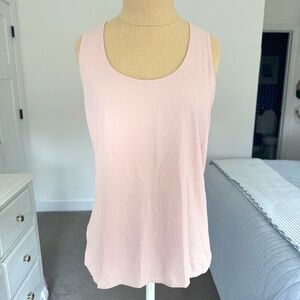 Ann Taylor Blush Pink Mixed Media Tank Shell Size Small